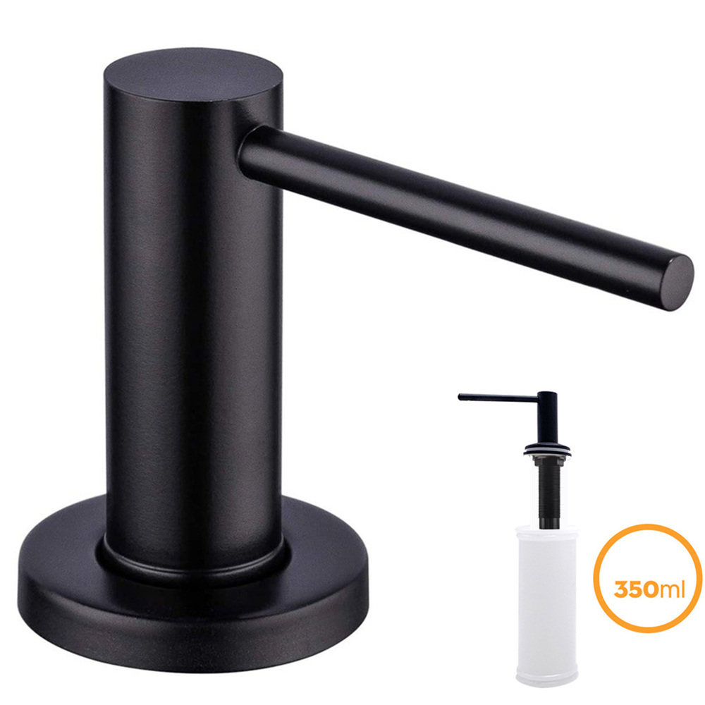 Stainless Steel Sink Liquid Soap Dispenser Pump Head Built-in Liquid Soap Bottle Hand Press Kitchen Detergent Dispenser Bottle: Yellow