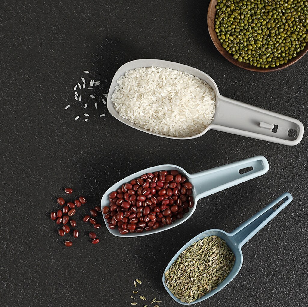 3 plastic scoop is buffet slik køkken skovl nødde kæledyrsfoder mel scoop