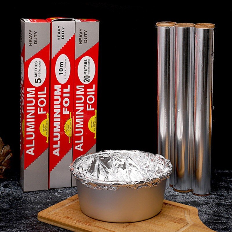 Home Aluminum Foil Paper Barbecue Tin Foil Thick Foil Baking Tools Disposable Barbecue Special Paper Baking Foil Paper 5 M/10M