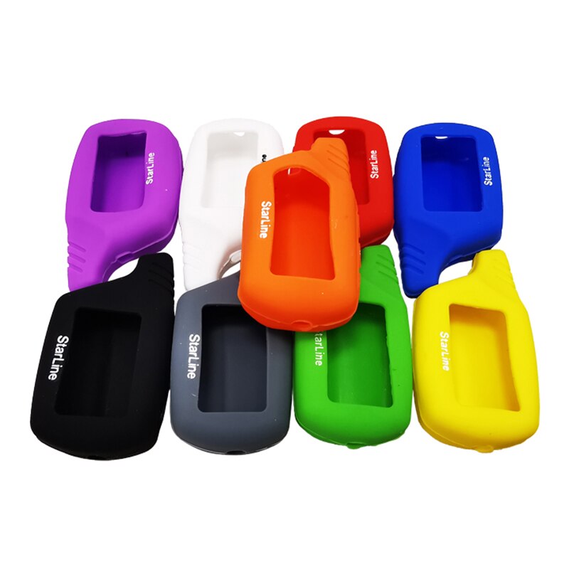 1 Pcs Silicone Autosleutel Case Cover Voor Originele Starline B9/B91/B6/B61/A91/a61/V7 Sleutelhanger Auto Afstandsbediening 2 Weg Alarm