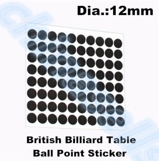 12mm 96 stuks punt snooker biljart witte bal locator sticker cue bal locators stickers Tafel Bal Point Sticker