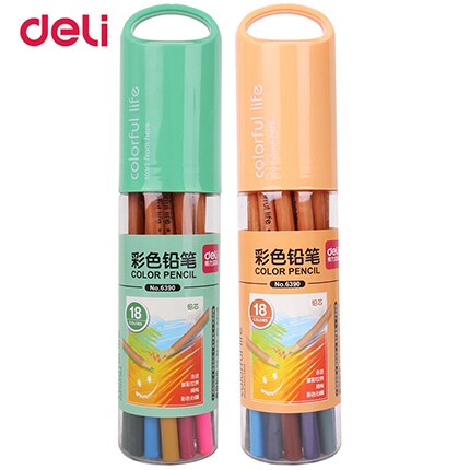 Deli 18 Pcs Kawaii Kleur Potloden Leuke Houten Kleurpotlood Set Hout Kleur Potlood Voor Kid School Graffiti Tekening Schilderen: Default Title