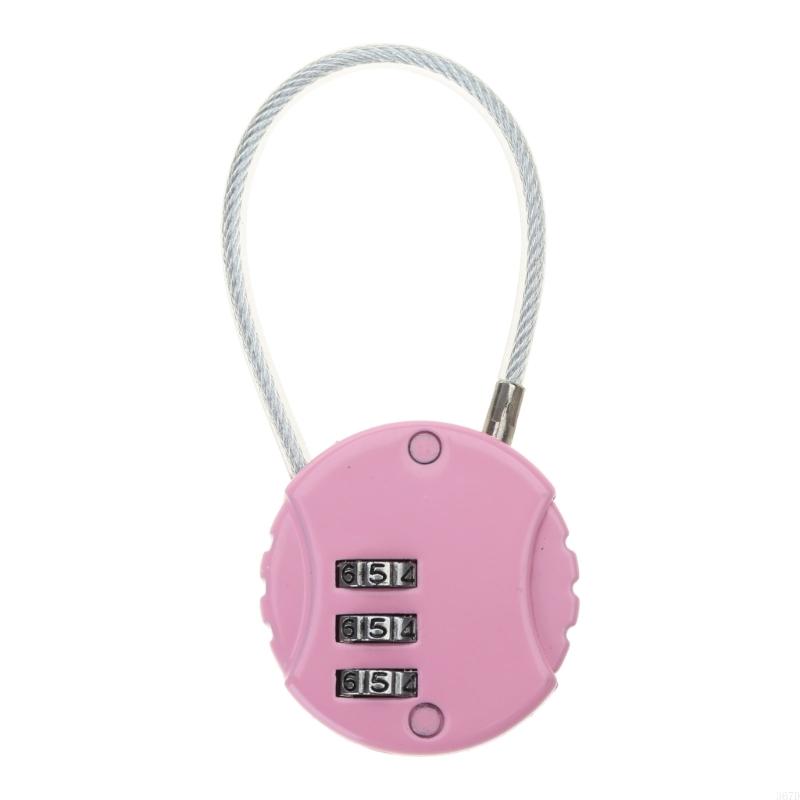 920L Small Travel Luggage Lock 3 Digit Combination Padlock Small Wire Rope Password Lock for Backpacks Gym School Lockers: Yellow