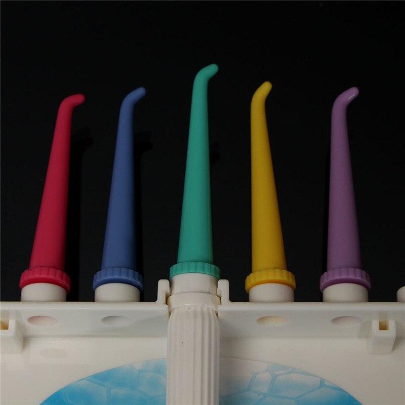 Oral Irrigator With 5 Jets Dental Portable Water Flosser Noiseless Waterpulses Family Tooth Spa Teeth Cleaner Oral Health