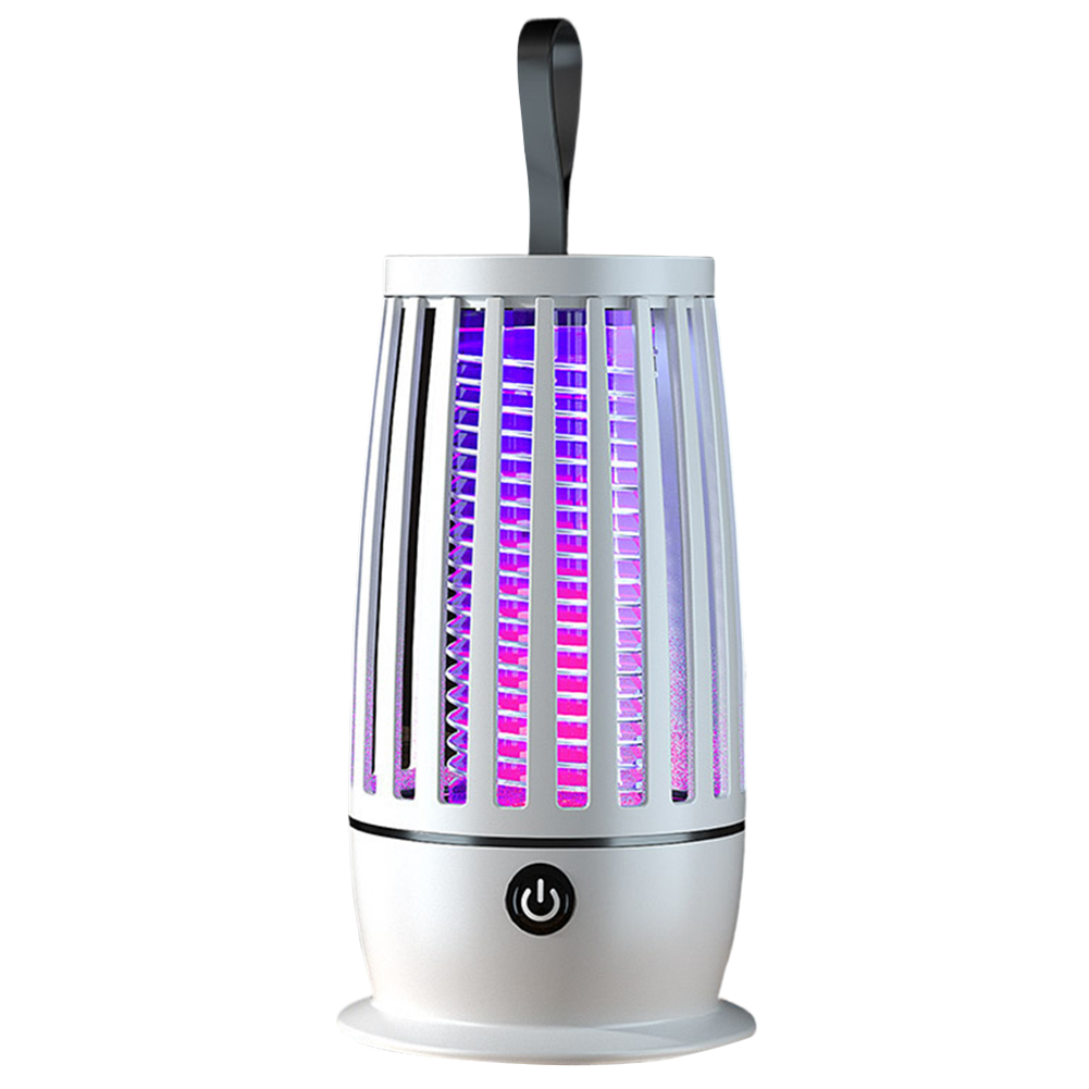 Muggenmoordenaar Lamp USB oplaadbare elektrische vliegenval met nachtlampje Elektrische bugzapper voor binnen voor achtertuinterras Camping: Warm Light