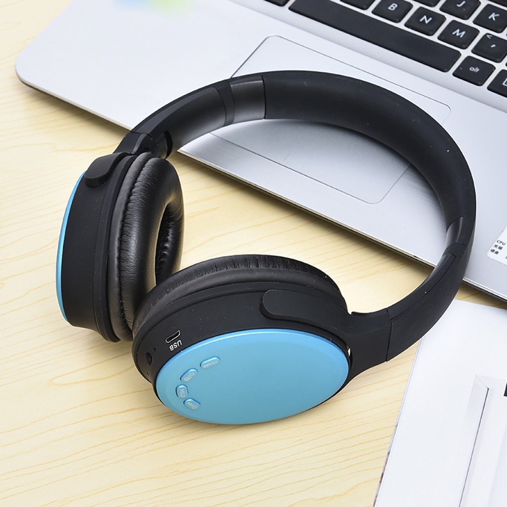 Wireless Bluetooth Headphones Lightweight Bass Headset for Travel Work TV PC Stereo Headset blue gray gold red Earphone