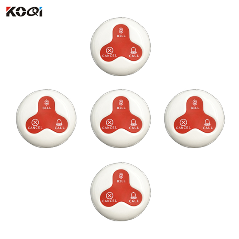 Ycall 433.92MHz Call Button Tabel Buzzer Calling Bell Service Beeper: 5 call button