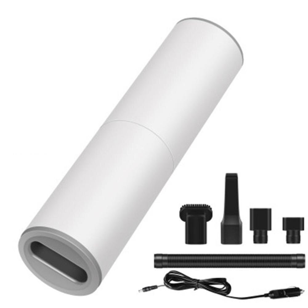 Aspirador portátil pequeño para coche, aspirador de 120W de alta potencia, uso Dual en seco y mojado, de mano: white