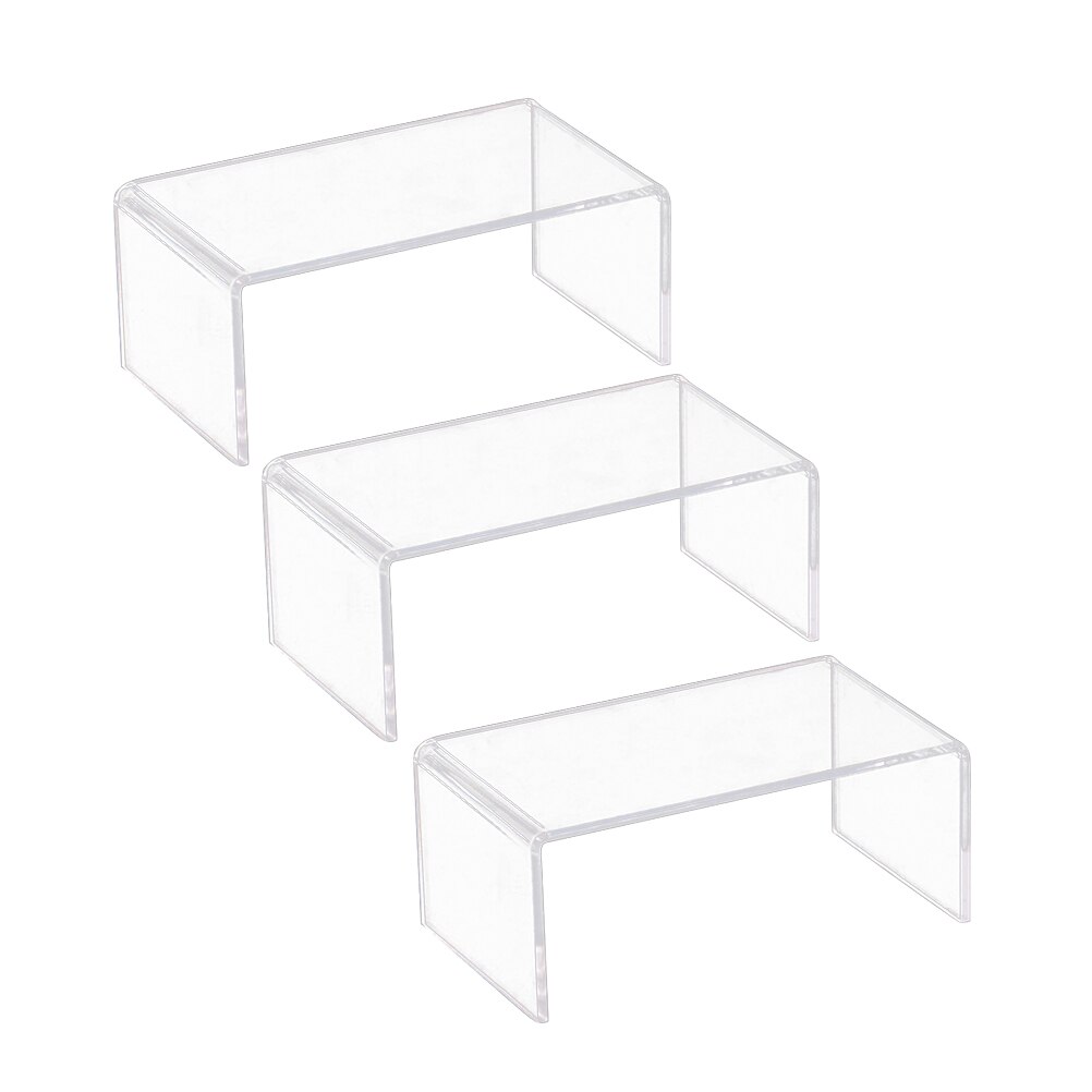 Exhibidores de acrílico transparente para joyería, 3 unidades: 20 x 8 x 6cm