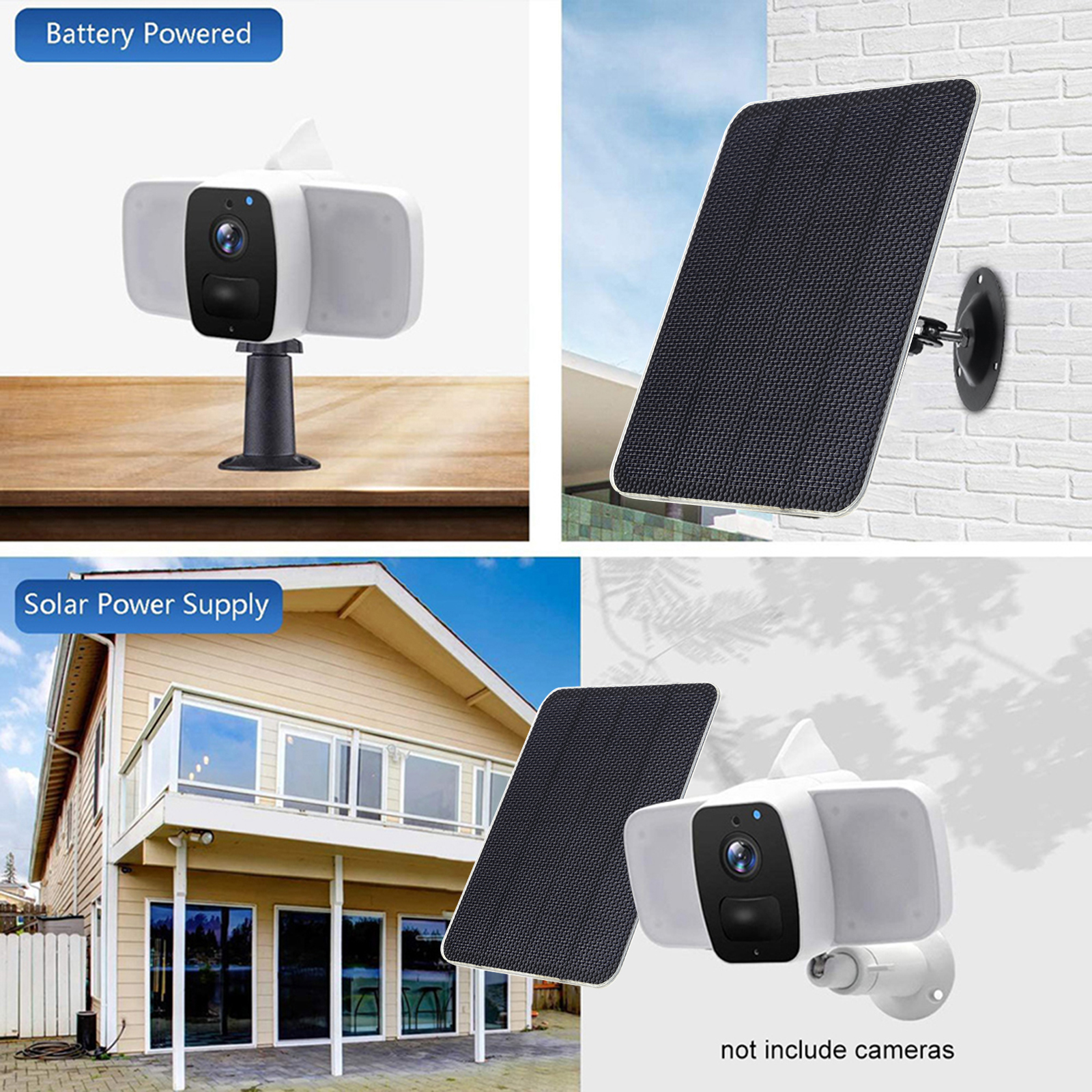 3W 5V Solar Panel Outdoor Solar Cells Charger for Security Camera IP CCTV Waterproof Sun power Charging Panel Security Camera