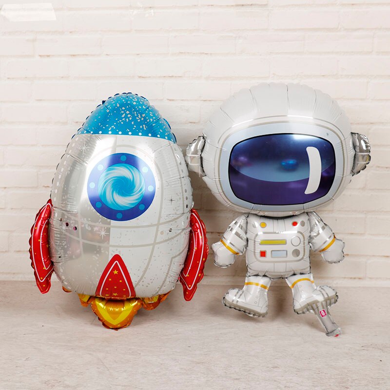 1pc Astronaut Balloons Robot foil Balloon giant Rocket astronaut balloons ET Planet explore kids favors Birthday Party Decor