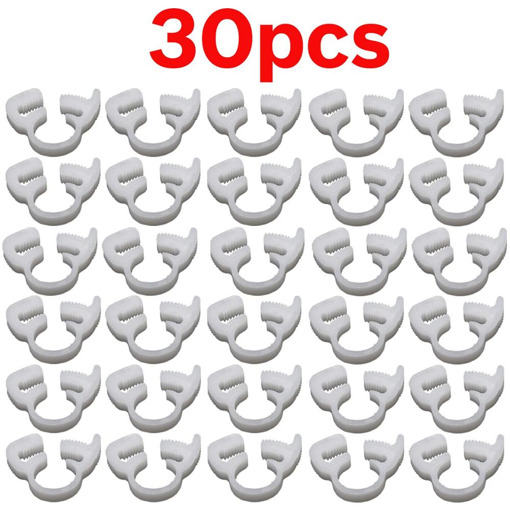 1/4'' Nylon Clamps for 4/7mm Watering Hose Pipe Plastic Snap Ratchet Clip Garden Greenhouse Coolant Soft Hose Pipe Silicone Tube: KSL01-047-30PCS