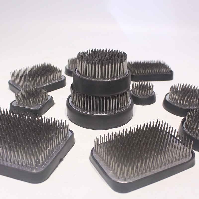 Japanese Ikebana Kenzan Flower Holder Frog Art Fixed Tools Flower Arrangement Round Stainless Steel Pin