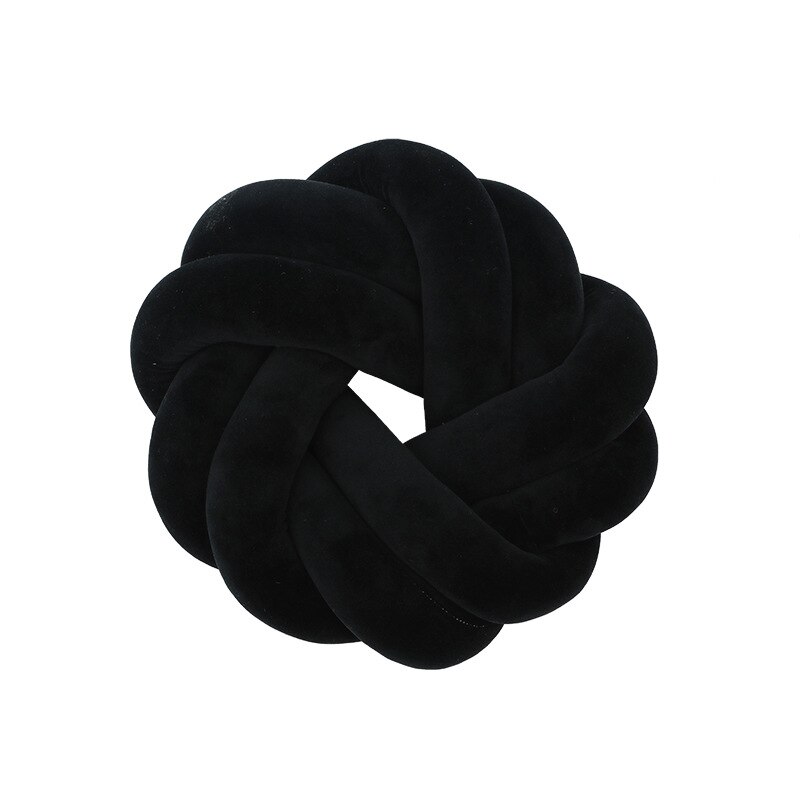 Almohada con nudos para decoración del hogar, cojín trasero hecho a mano de 30CM, suave, de felpa, para sofá y cama: 6