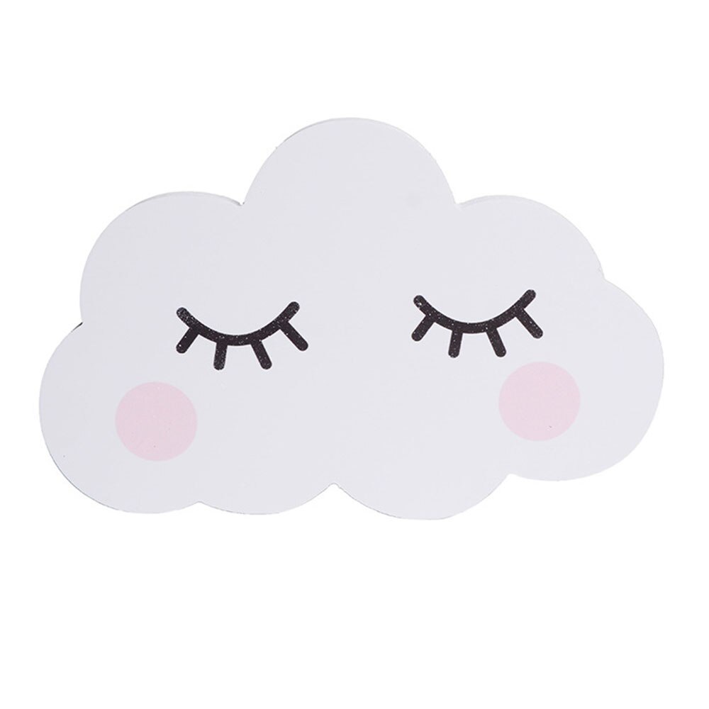 Adesivi murali in legno nuvole di coniglio decorativo bambini bambini telecamera da letto per bambini pannello in legno adesivo murale soggiorno decorazione domestica: 1