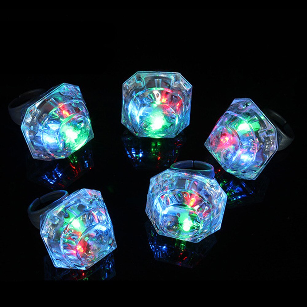 Hiinst LED Halloween Toys Kids 1PCS Light Up 5cm LED Light Up Finger Ring Glow Party Favors Glow Toys Gits for Kids Adults