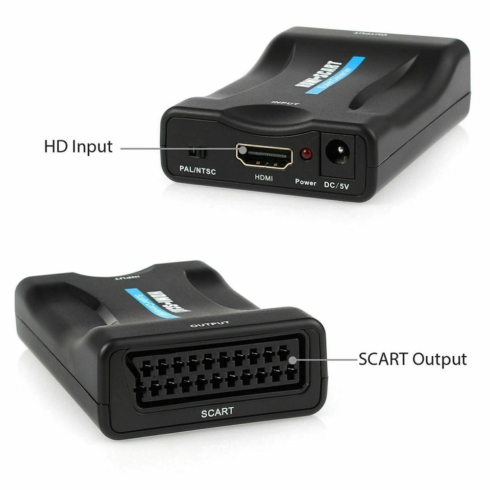 1080p hdmi-scart-video audio-muunnin av-signaalisovitin hd-vastaanotin usb-kaapelilla älypuhelimelle hd-tv dvd