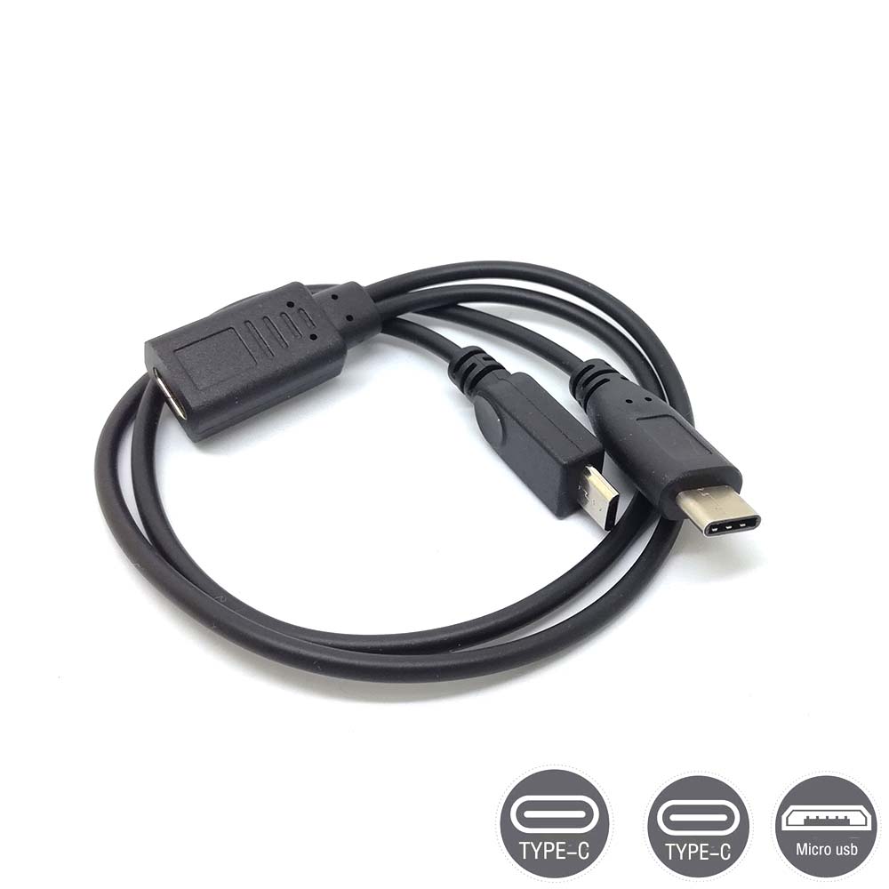 Usb 3.1 type c hunn til mikro + type c hann y spli... – Grandado
