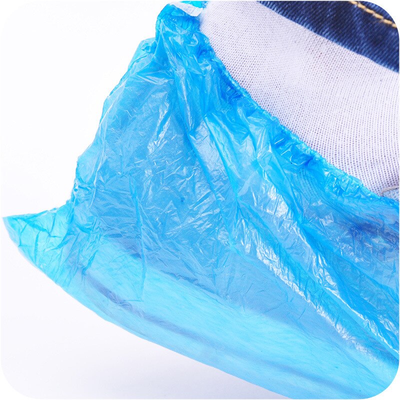 100pcs Disposable Hospital Shoes Covers Overshoes Carpet Protection Floor Protector Waterproof Plastic Boot Shoe Cover