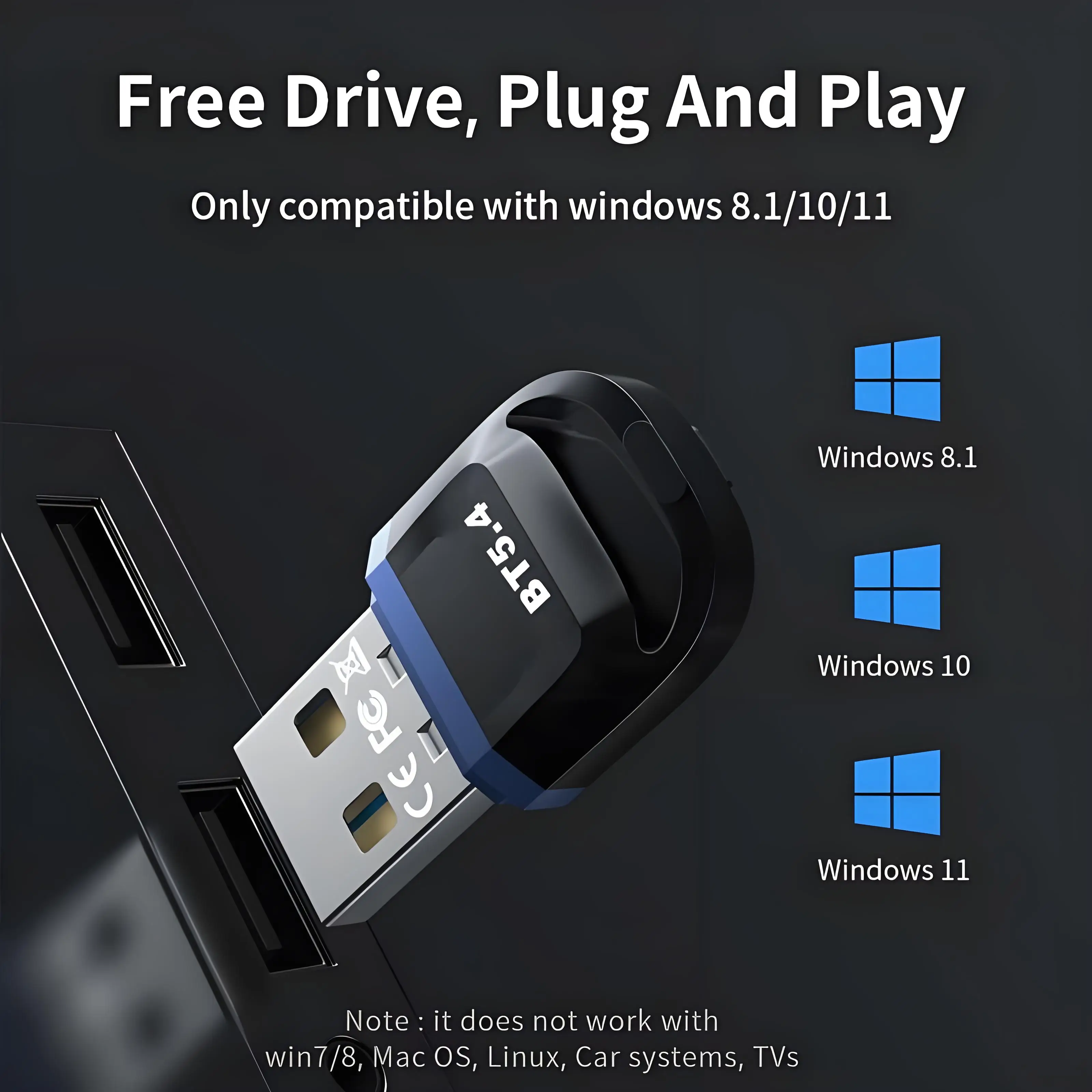 Bluetooth 5.3 5.4 Adapter USB Dongle Adapter Audio Receiver Transmitter Wireless Adapter for PC Laptop Speaker Mouse Keyboard
