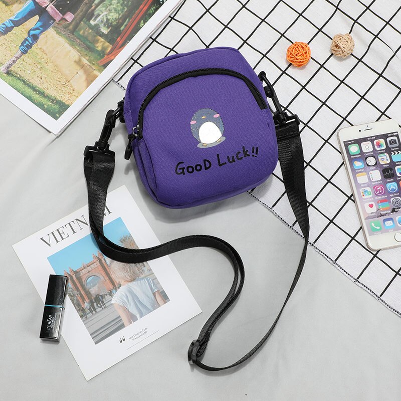 Small Shoulder Bag for Women Handbag Messenger Bags Crossbody Bag Canvas Shoulder Bag Female Girl Sling Bag: purple