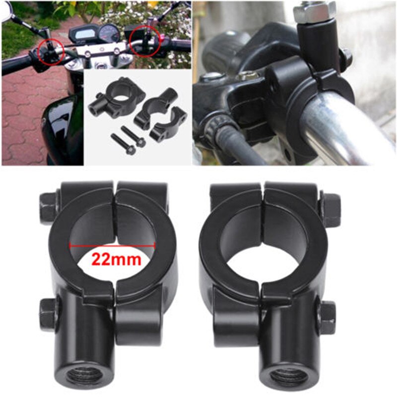 Support de montage de rétroviseur pour moto, 1 pièce, 10mm, 7/8 pouces