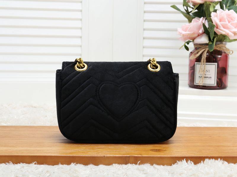 pleuche single shoulder bag 22-27 cm women handbag best-selling brand messenger bag: Black / 27cm