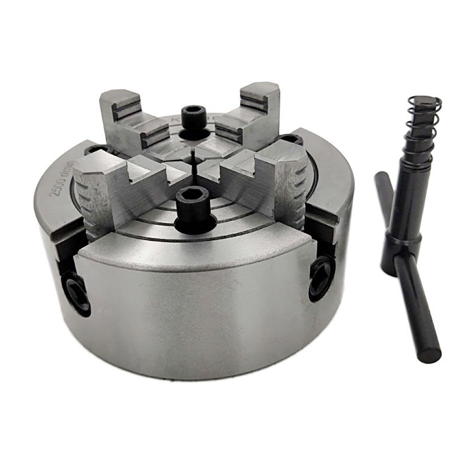 4 Jaw Lathe Chuck 8 Inch 2500R/Min Independent Reversible Jaw Lathe Chuck Self-centering Lathe Drilling Part Turning Accessories