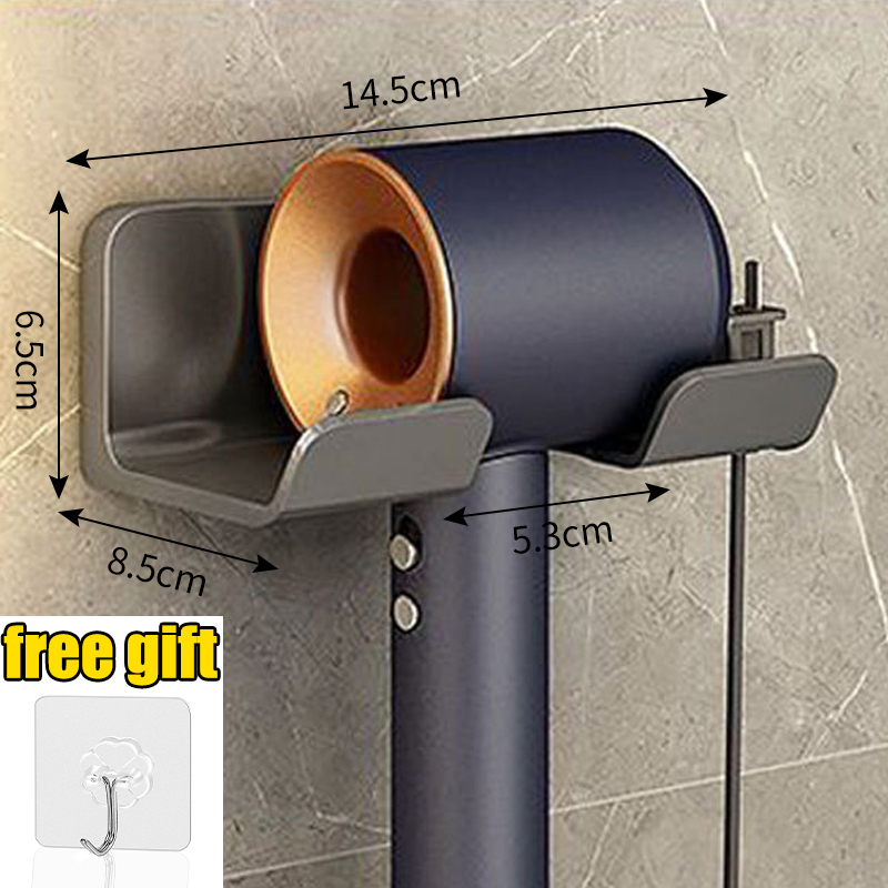 Badkamer Plank Droger Wieg Wandplanken Föhn Houder Douche Haardroger Organizer Box Wc Blower Houder Plank Badkamer: Chocolade