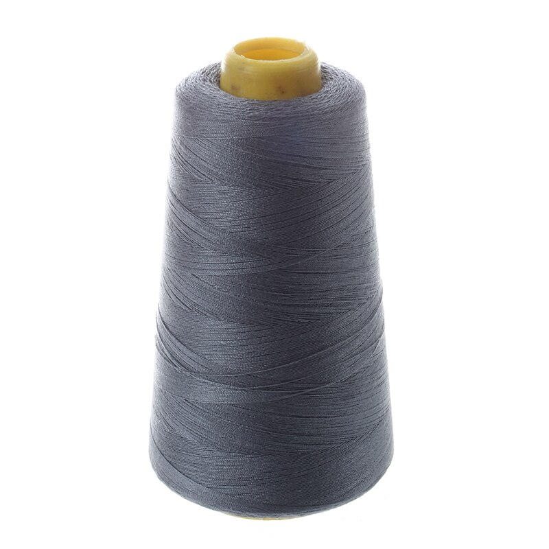 2 Pcs Durable 3000 Yards Overlocking Sewing Machine Industrial Polyester Thread Metre Cones Color Polyester Sewing Thread, Gray