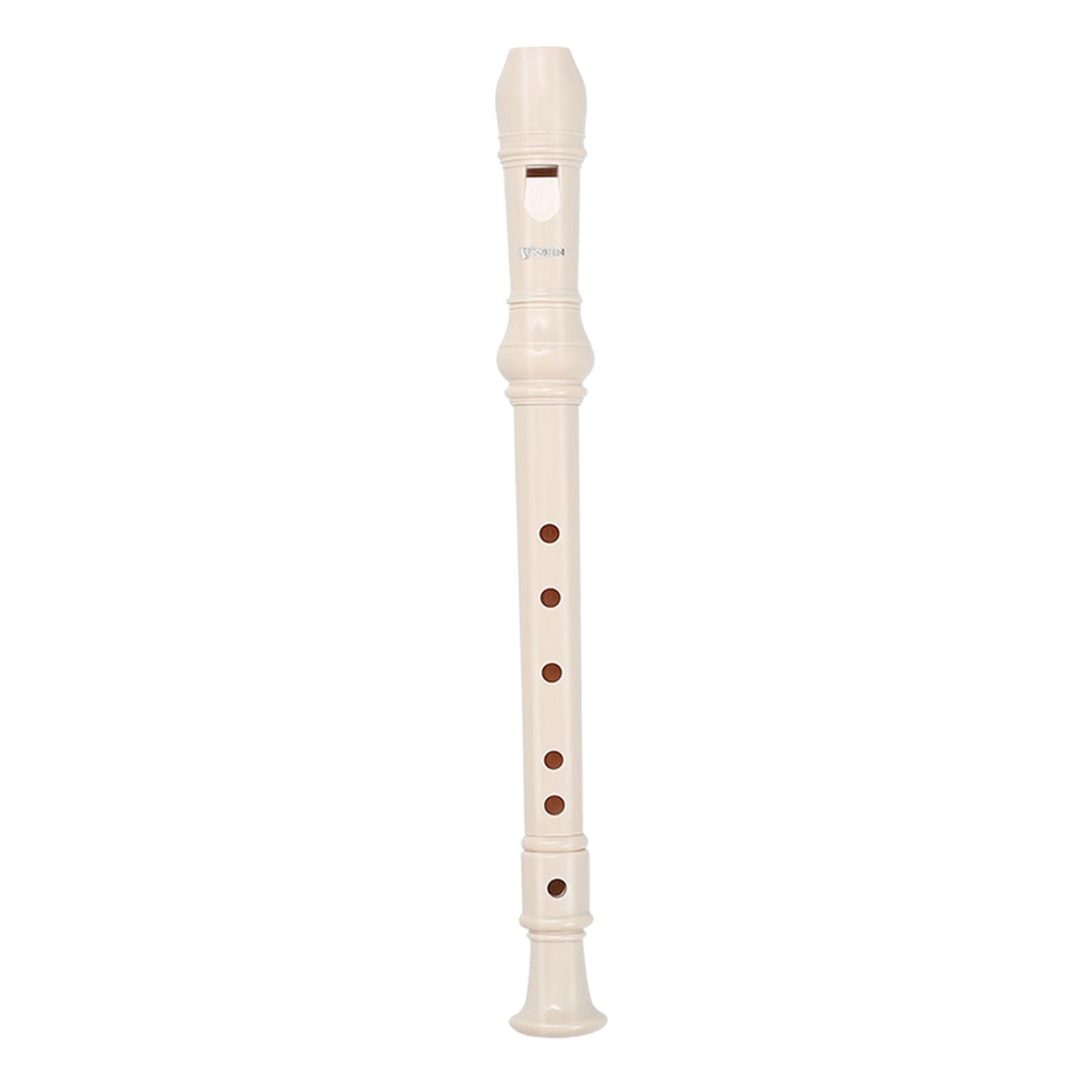 Deutsch Stil Sopran Recorder mit Reinigung Stange &Ampere; Beutel Musical Instrument für Jugendliche Profis Musik Liebhaber: Weiß 6 Loch