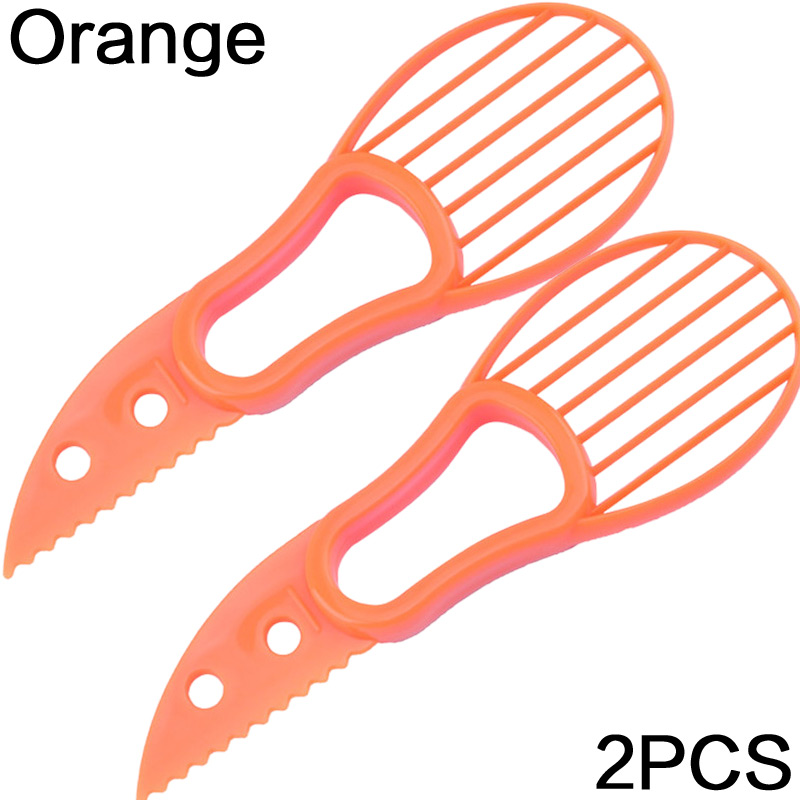 Rebanador de aguacate 3 en 1, carnicería de karité, mantequilla, pelador de frutas, cortador, separador de pulpa, cuchillo de plástico, herramientas de cocina para verduras: Negro