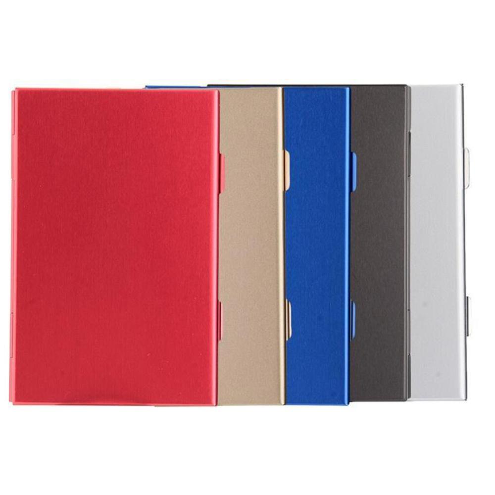 Bag Large Double Layer 24TF Card Holder Memory Card Case Aluminum Portable Box Durable Storage Silver Shockproof H0C7