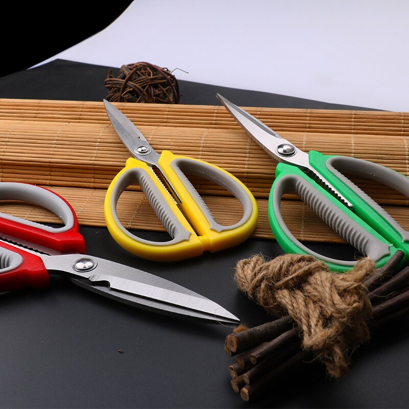 Huishoudelijke Tailor Schaar Draad Stof Cutter Office Security Plastic Handvat Kinderen Briefpapier Diy Rvs Schaar G