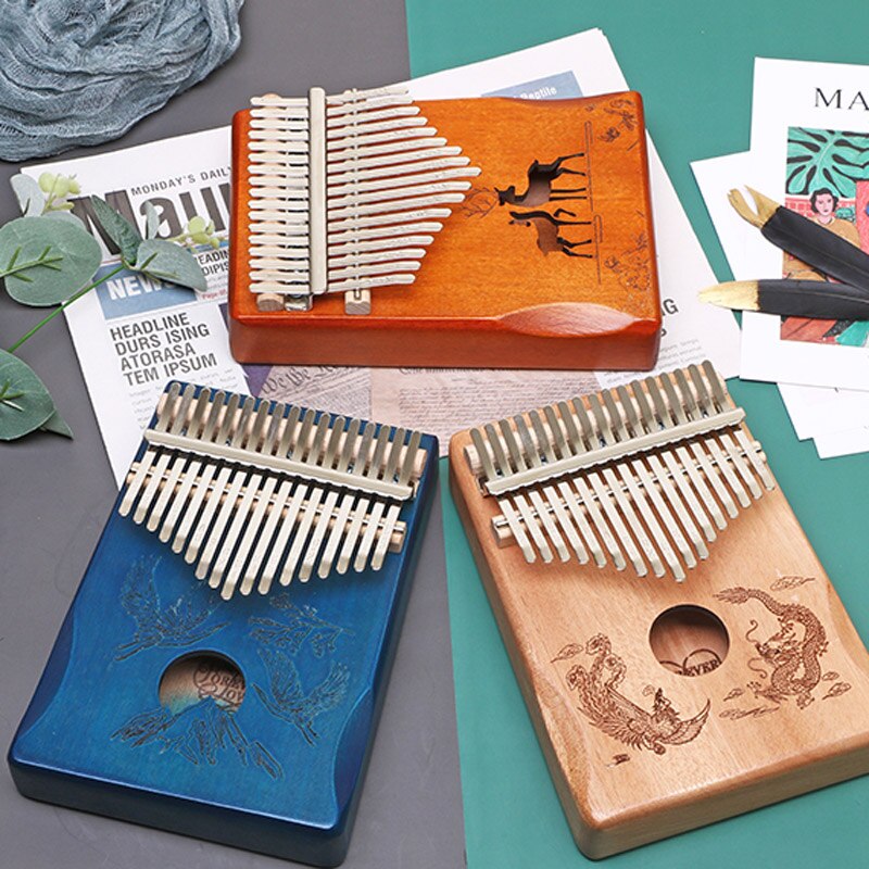 17 Keys Kalimba Thumb Piano Portable Finger Flexible Piano African Kalimba With Accessories Made By Single Board High