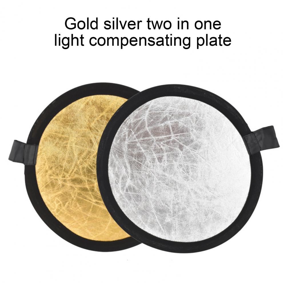 Compact High 30cm Foldable Photograph Disc Reflector Round Reflective Board Anti-deform for Studio