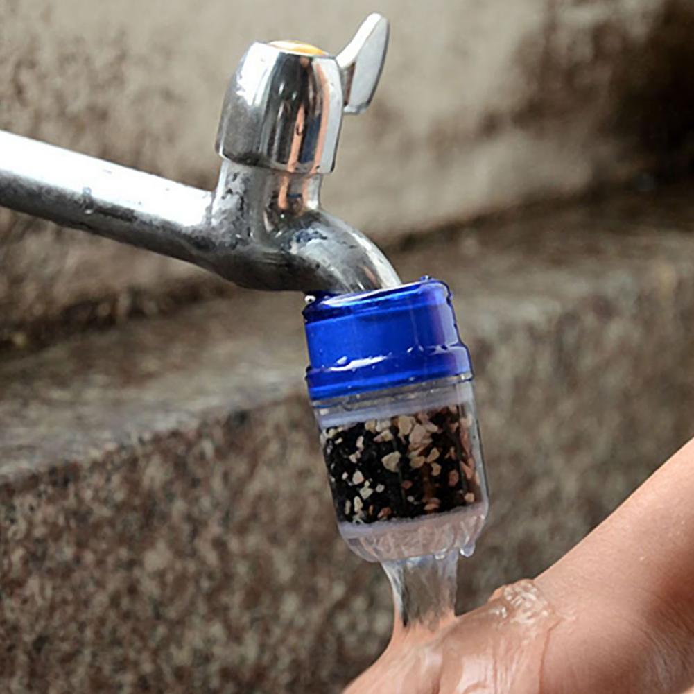 ¡80% ! Filtro de agua para grifo de cocina, minipurificador de carbón activado para ducha, color azul