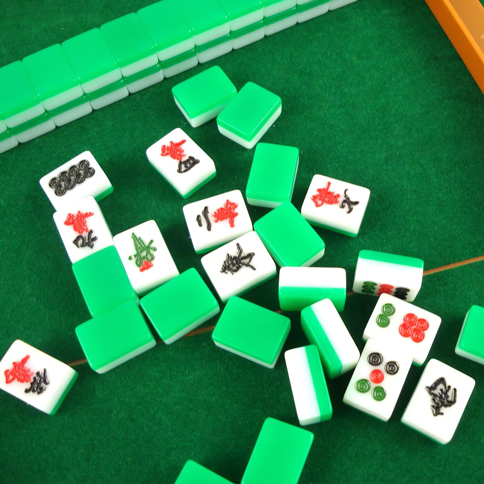 Draagbare Trompet Mahjong Gegraveerd Mahjong Met Een Tafel Schaken Entertainment Mini Mahjong Schaken Bordspellen Kind Interactive Toy