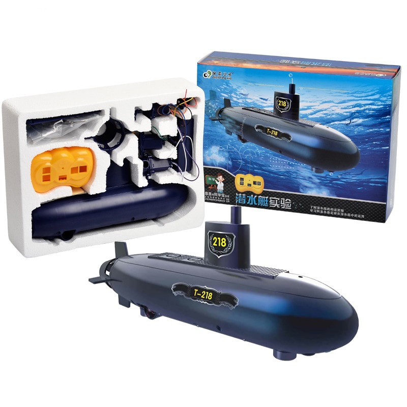 Early Childhood Education Puzzle Electric RC Submarine 2.4GHz 6CH Wireless Remote Control Boats Interactive DIY Toy for Kid