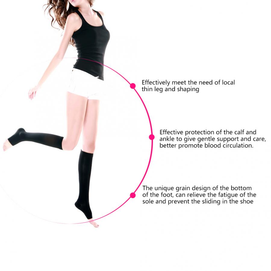 Compression Stockings Thining Calf Vein Elastic Socks Pressure Varicose Shaping High Leg Support Stretch Stocking Relief Pain