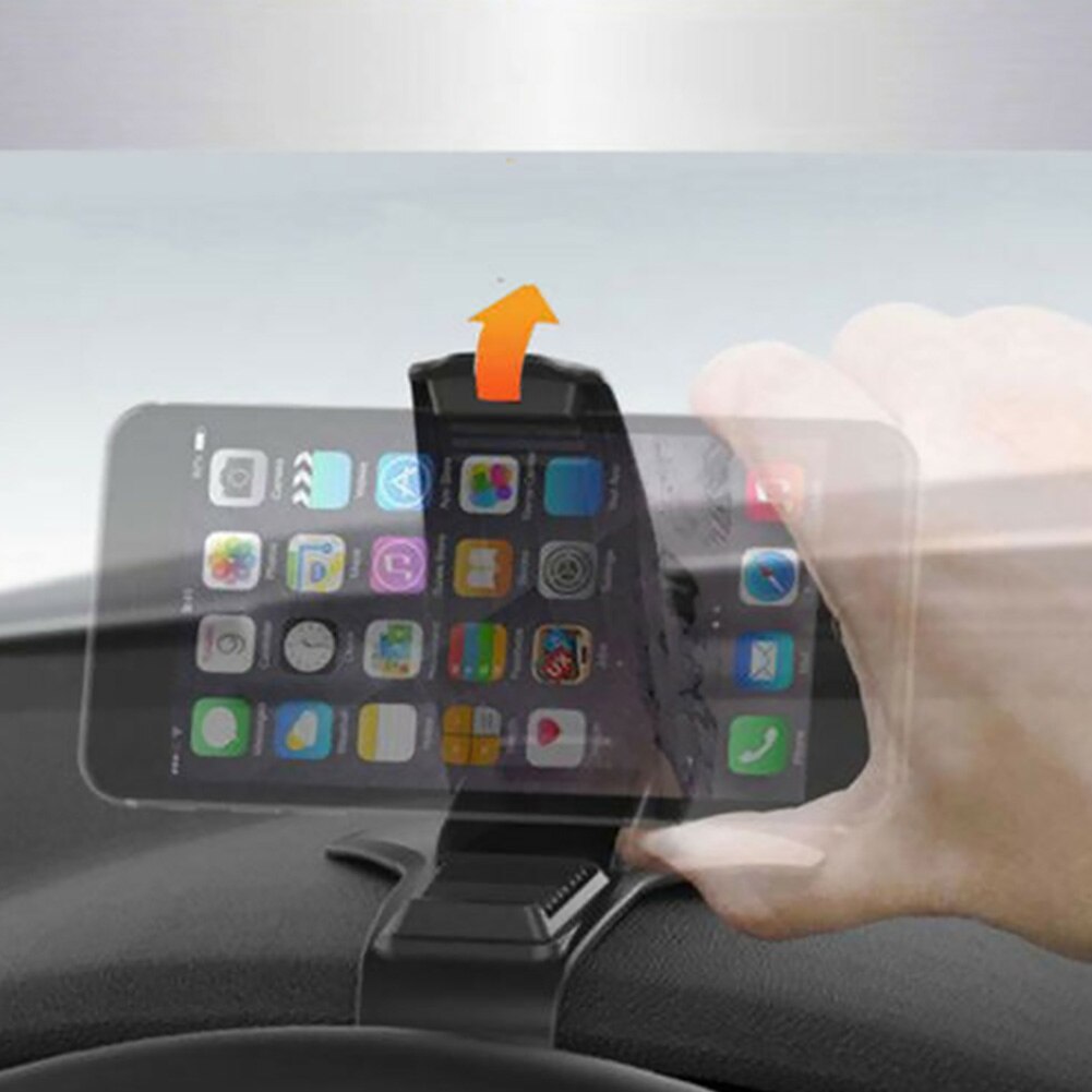 Car Mount GPS HUD Adjustable Auto Clip Grip Universal Dashboard Stand Phone Holder Accessory ABS Clamp Bracket