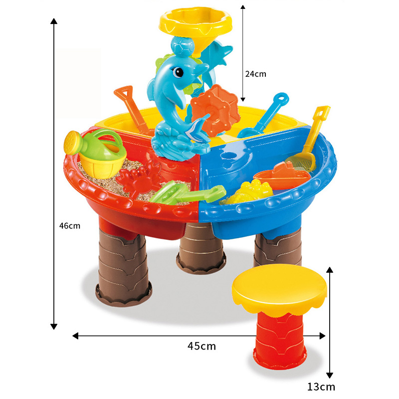 Children's Beach Table Play Sand Pool Set Kids Toys Toys For Children Kid Craft: 2