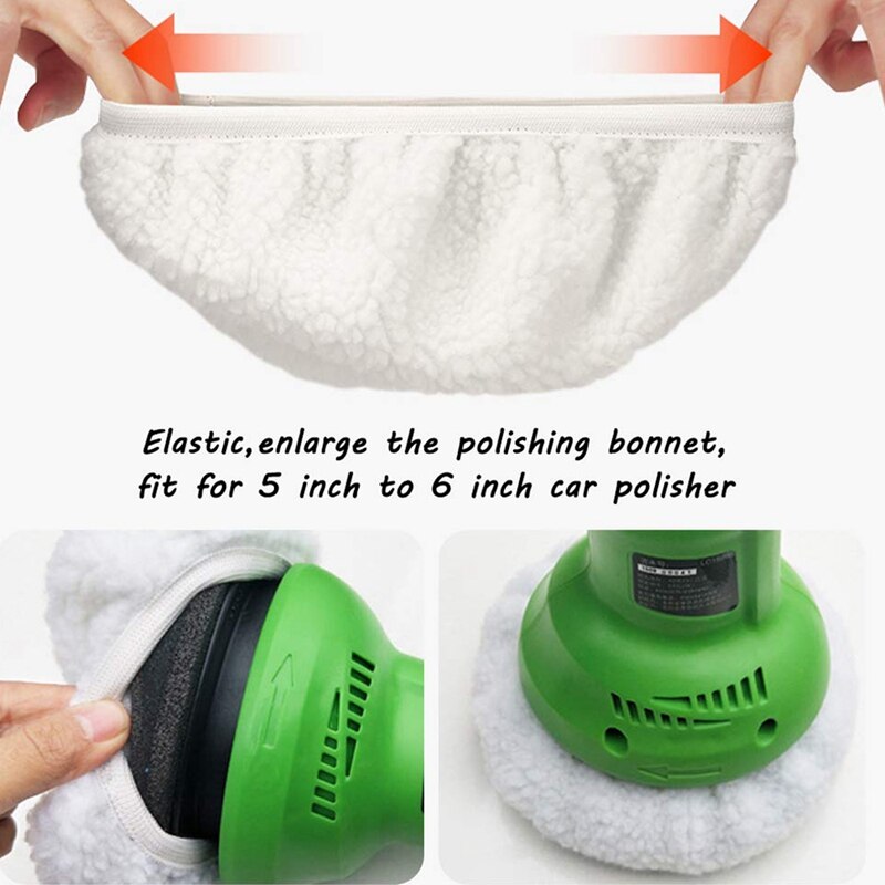 Tampon applicateur de tampon de polissage de voiture de 14 pièces, Bonnet de polissage en microfibre et tampon de cirage avec poche de doigt-bleu, blanc