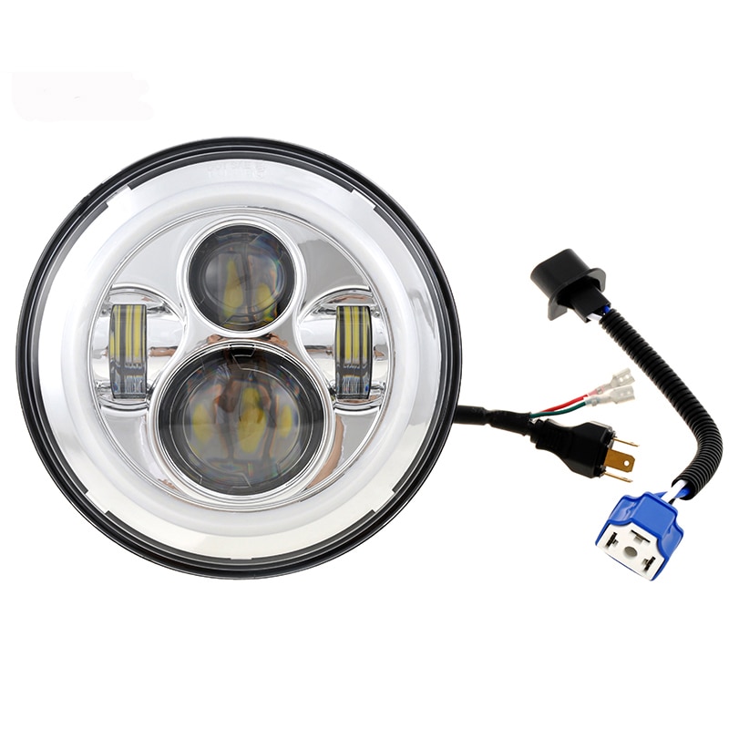 7 inch LED Projector Head Licht 7 ''Halo LED Koplamp Met Hoek Oog Voor Harley Davidson Motorfietsen Touring Headliglht