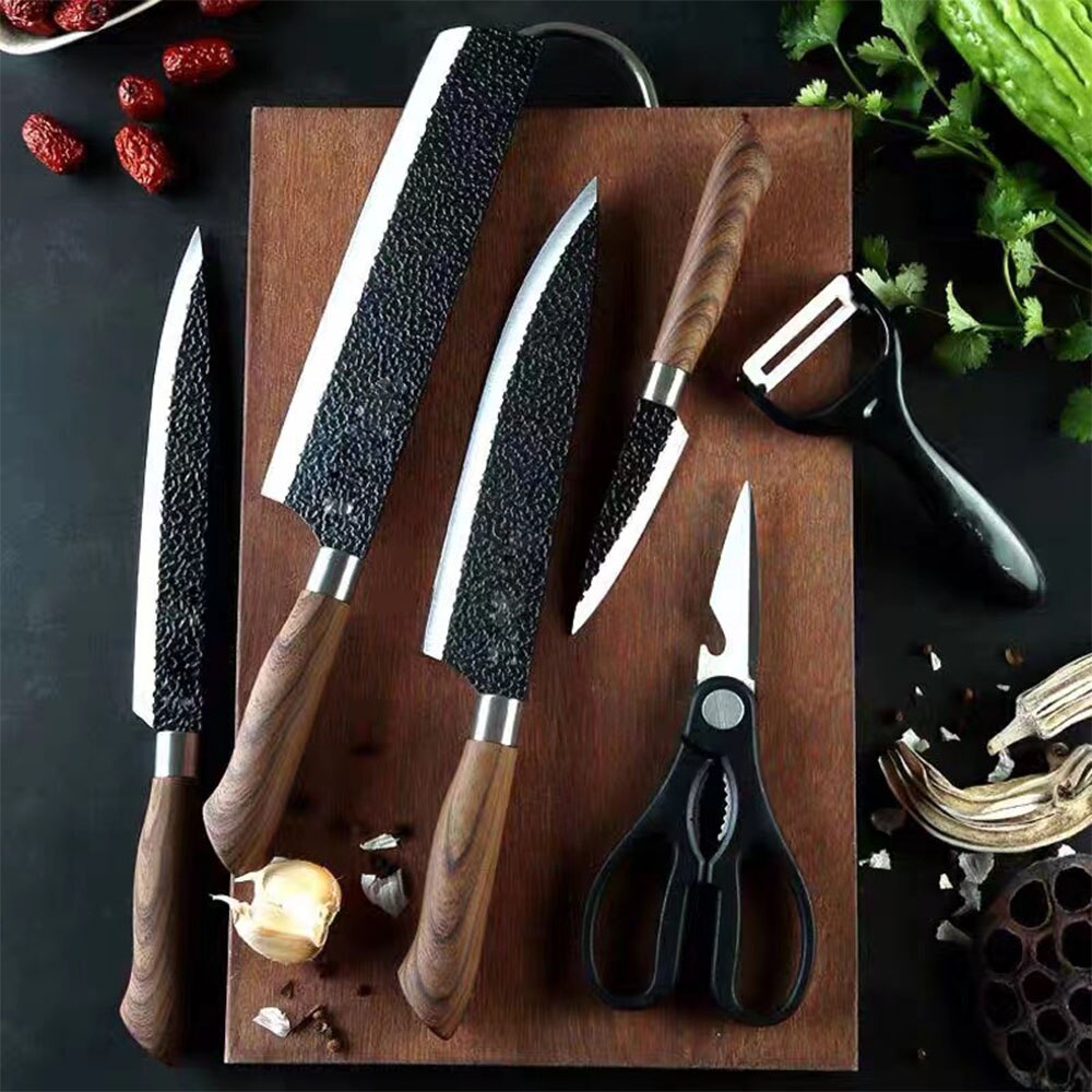 Küche Messer Set Cleaver Messer Utility Kochmesser Fleisch Cleaver Gemüse Schneiden Messer High Carbon Stahl Boning Messer