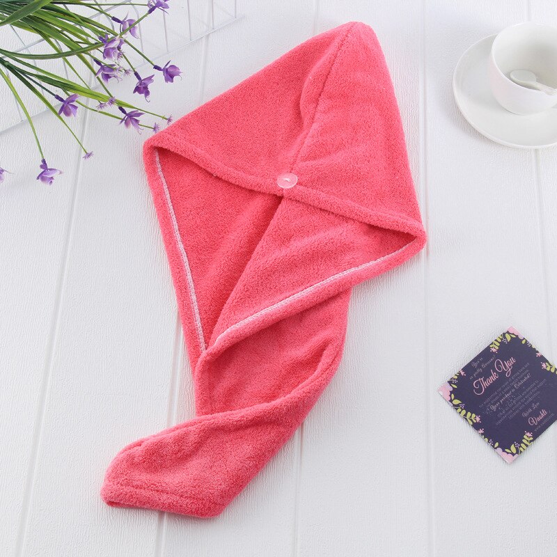 Mikrofaser Schlecht Handtuch Haar Trocken Schnell Trocknend Dame Schlecht handtuch weiche dusche kappe Hütte für Dame mann Turban Kopf wickeln baden Werkzeuge: Burgund