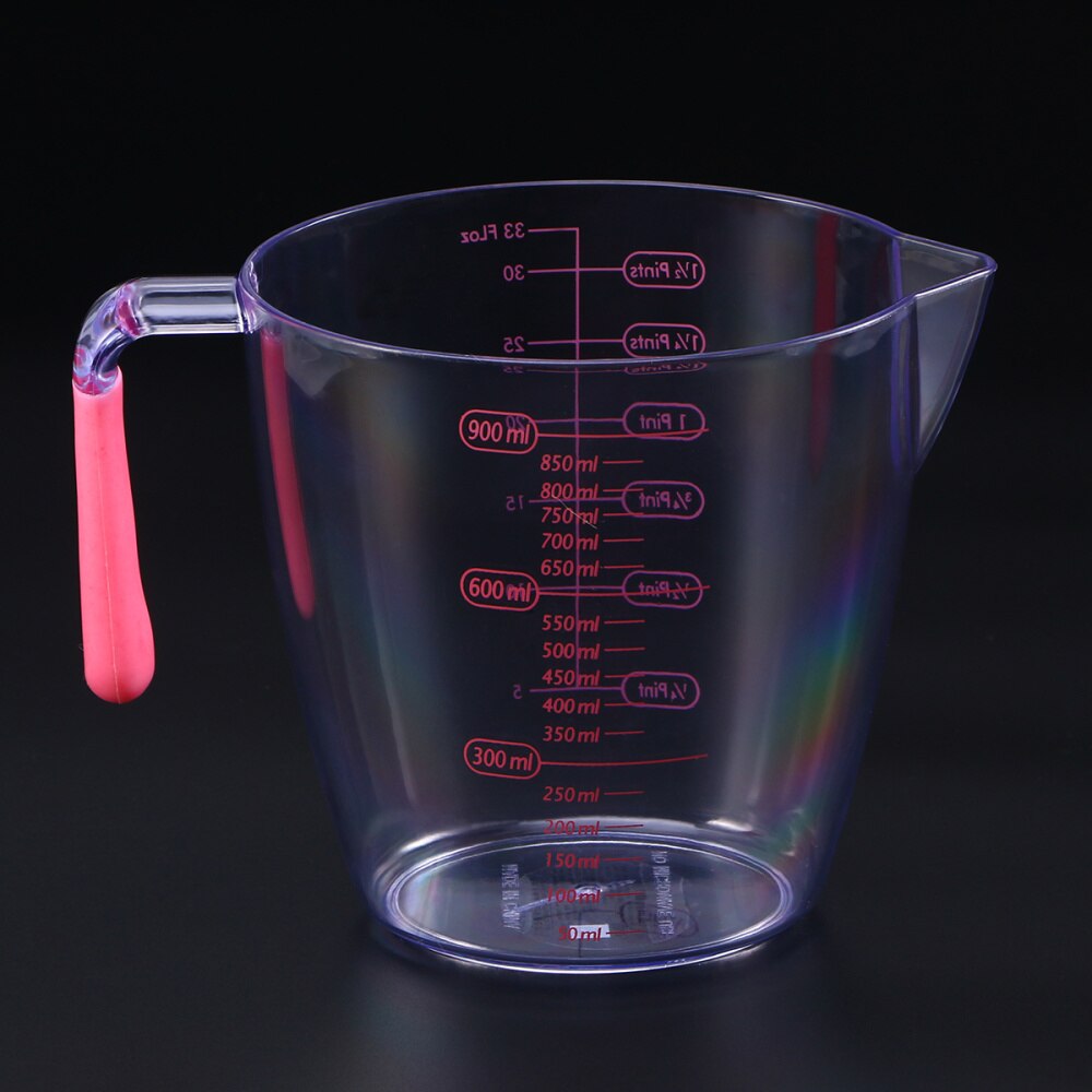 900ml Transparent Measuring Cup with Marking Scales Baking Kitchen Measuring Pitcher Measuring Cup