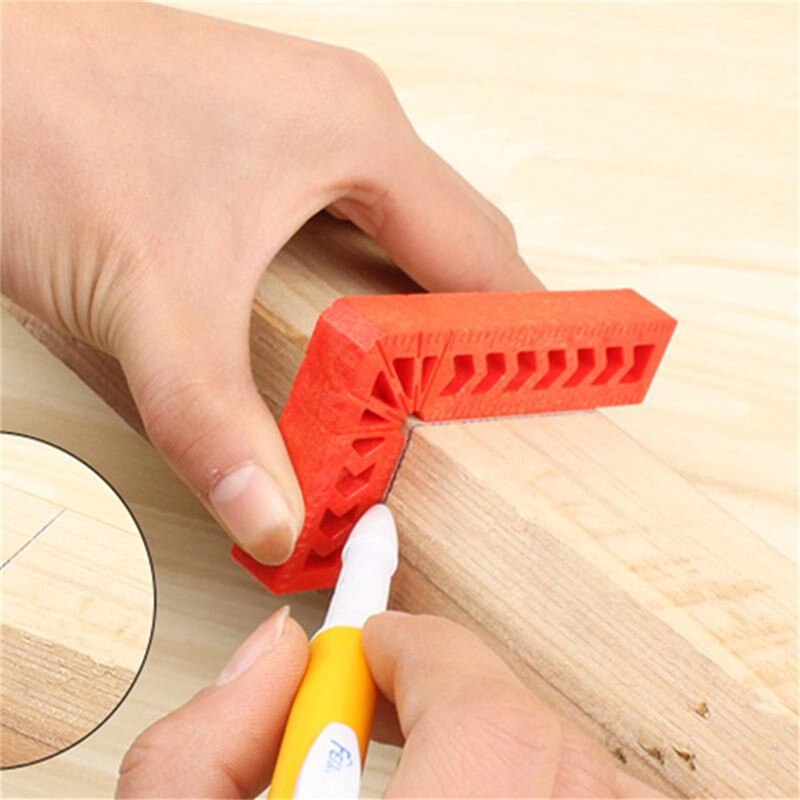 TTLIFE 90 Degree Positioning Squares Plastic Clamping Square Right Angle Clamp Woodworking Carpenter Tool Table Safe Accessories
