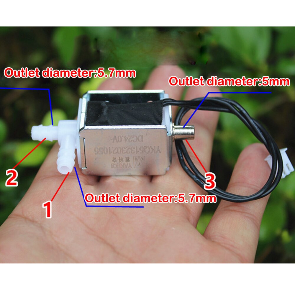 DC 24V 3-way Miniature Gas Valve Solenoid Valve Micro Electronically Control Three Way 3 Way Air Valve Exhaust and Bleed Valve