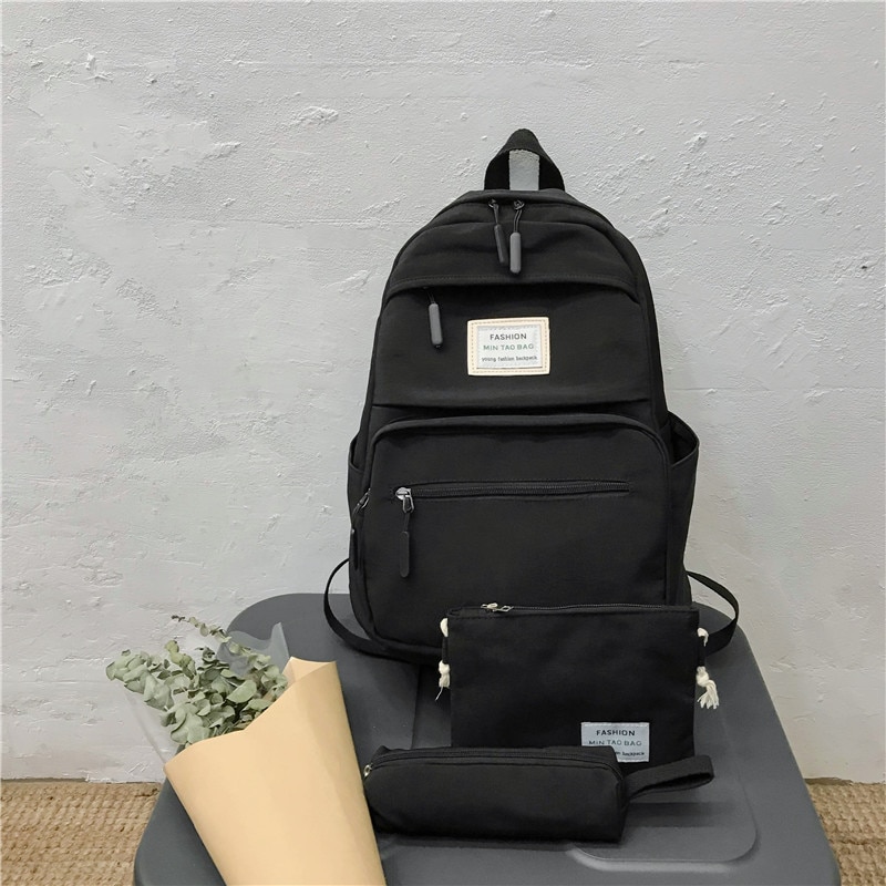 3 set Nette Schule Taschen für Teenager Mädchen Neue Casual Laptop Frauen Rucksack Reise Schulter Tasche Kind Mochilas